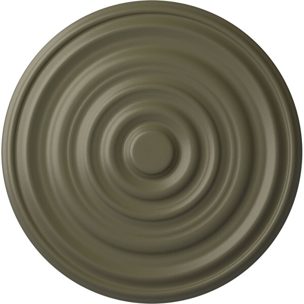 Ekena Millwork Carton Ceiling Medallion (For Canopies up to 3 3/4"), Hnd-Painted Spartan Stone, 17 3/4"OD x 1 3/8"P CM18CASSF - main